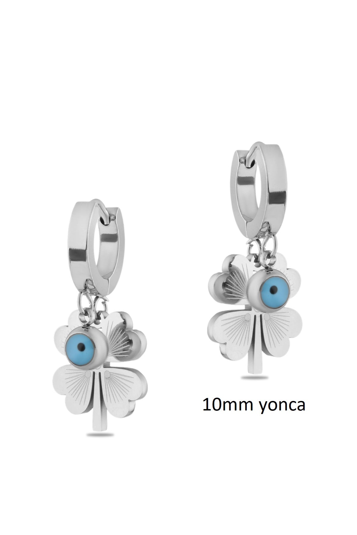 Paslanmaz Çelik 10mm Yonca Küpe Livs-0368
