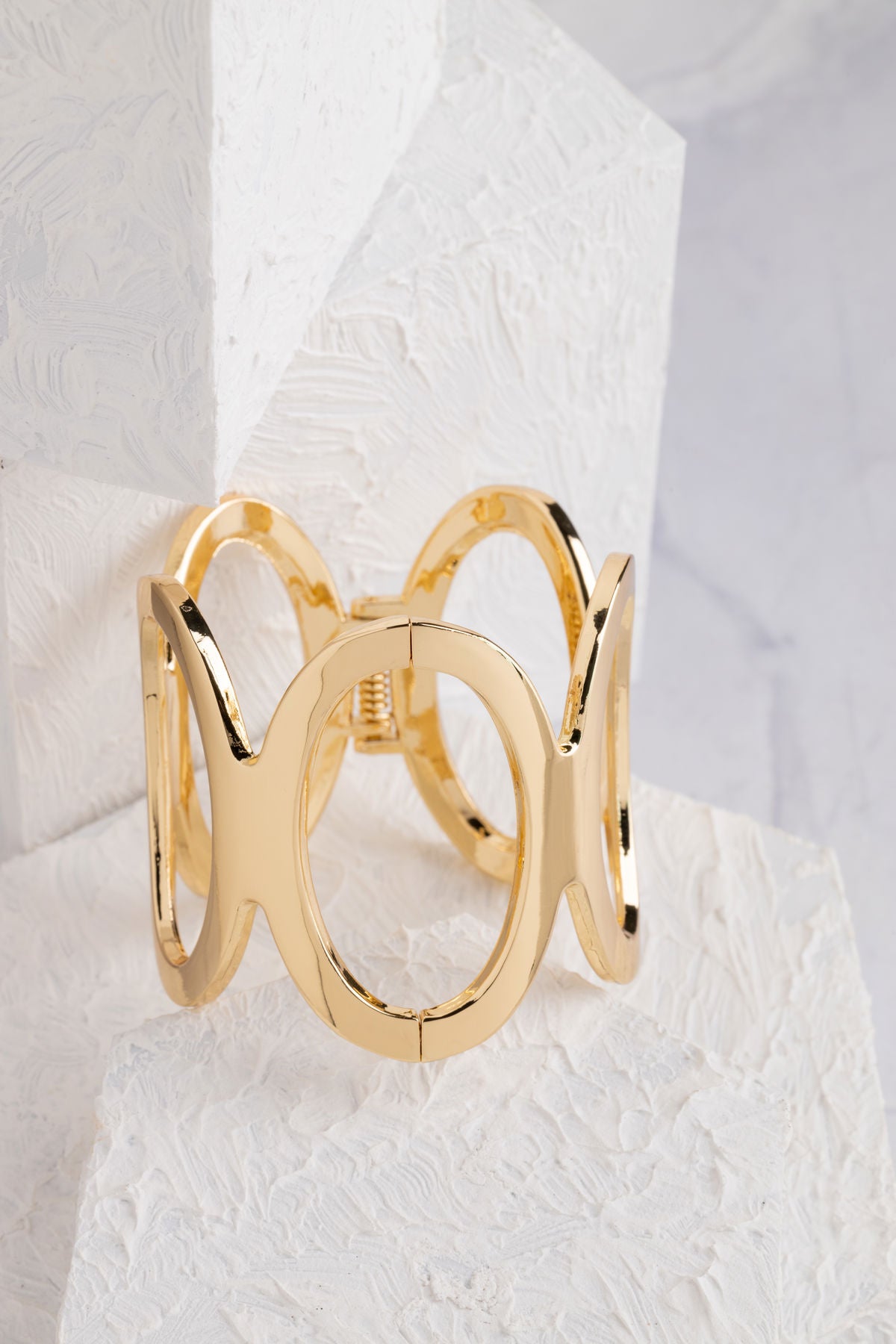Vip Seri Gold Kapl. Oval Model Kelepçe Bileklik Livs-0005